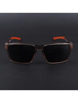 Voyage - Unisex Black Lens with Brown Frame Wayfarer Polarized Sunglasses (PMG6781) (58)