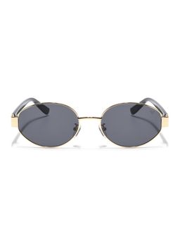 Voyage - Unisex Black Lens with Golden Frame Oval Sunglasses (MG6894) (62)