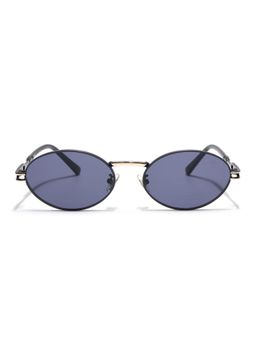 Voyage - Unisex Grey Lens with Black & Golden Frame Oval Sunglasses (MG6887) (57)