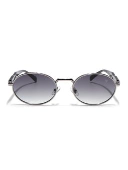 Voyage - Unisex OliveLens with Silver Frame Oval Sunglasses (MG6891) (58)