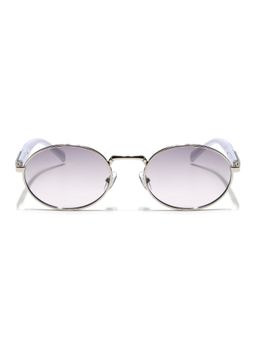 Voyage - Unisex Light GreyLens with Silver Frame Oval Sunglasses (MG6892) (58)
