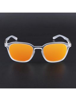 Voyage - Unisex Orange Lens with Transparent Frame Square Polarized Sunglasses (PMG6794) (56)
