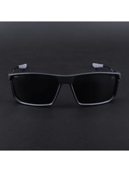 Voyage - Unisex Black Lens with Black Frame Rectangle Polarized Sunglasses (PMG6797) (58)