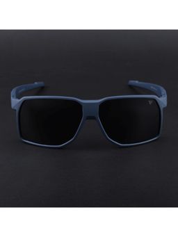 Voyage - Unisex Black Lens with Navy Blue Frame Wrap Around Polarized Sunglasses (PMG6742) (55)