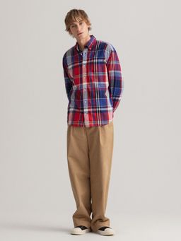 GANT - Men Red Checked Regular Fit Shirt