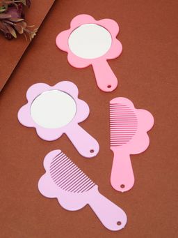 Stol'N - Girls Pink-Purple Mirrors and Combs (Pack of 4) (2-6 Years)