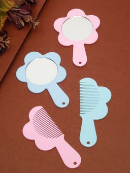 Stol'N - Girls Pink-Blue Mirrors and Combs (Pack of 4) (2-6 Years)
