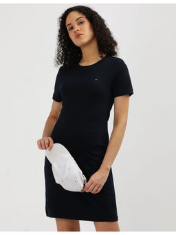 Tommy Hilfiger - Womens Black Solid Mini Dress