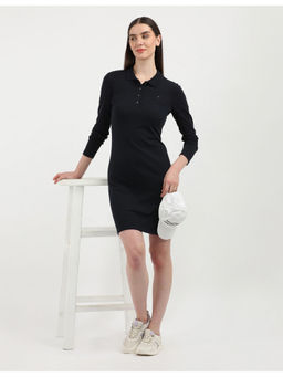 Tommy Hilfiger - Womens Black Solid Mini Dress