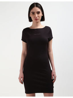 Tommy Hilfiger - Womens Black Solid Mini Dress