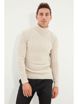 Trendyol - Man Off White Sweater