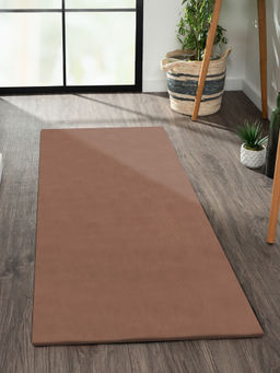 OBSESSIONS - Brown Angola Solid Bedside Runner