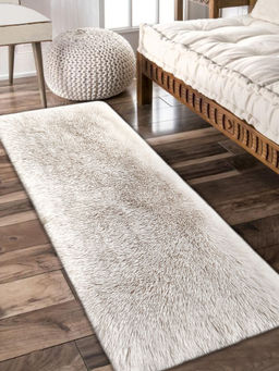 OBSESSIONS - White Fiona Solid Bedside Runner