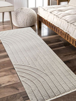 OBSESSIONS - Grey Beaver Abstract Bedside Runner