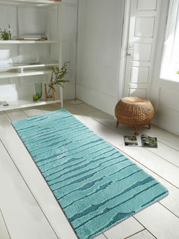 OBSESSIONS - Lynx Solid Bedside Runner Teal