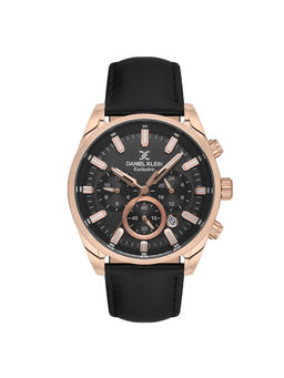 Daniel Klein Exclusive - Leather Black Dial Exclusive Men's Analog Watch - DK.1.13741-5