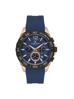 Daniel Klein Exclusive - Silicone Blue Dial Exclusive Men's Analog Watch - DK.1.13742-5
