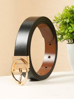 Teakwood - Womens Dual Color Wear Reversible Leather Belt