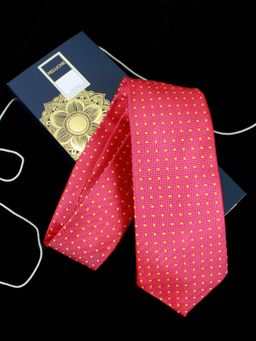 PELUCHE - Notty Yellow Polka Dots Necktie for Men