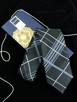 PELUCHE - Refined Check Necktie for Men