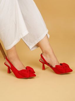 Flat n Heels - Women Red Sandal Heels