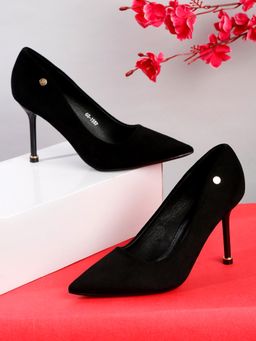 Flat n Heels - Women Black Pump Heels
