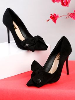 Flat n Heels - Women Black Pump Heels