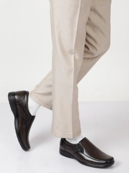 Teakwood - Men Brown Solid Leather Loafers