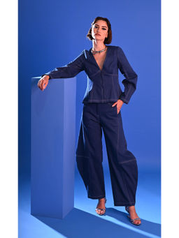 DARLYTTE - Blue Crescendo Denim Top and Pants