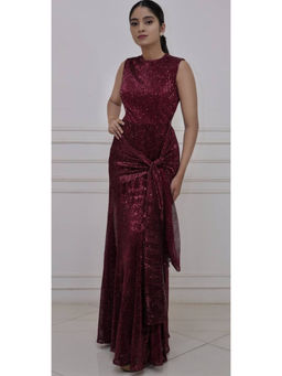 DIVYA SAMAL - Marlyn Maroon Dress