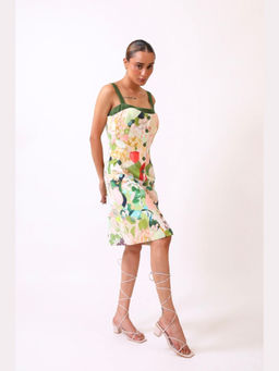 Bani Khurana - Multi-Colour Cotton Floral A-Line Mini Dress