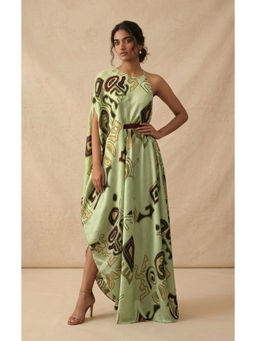 Vedika M - Meadow In-Cut Drape A Line Maxi Dress