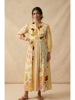 Vedika M - Sundown Floral Patch A Line Maxi Dress