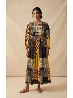 Vedika M - Sundown Patch A Line Maxi Dress