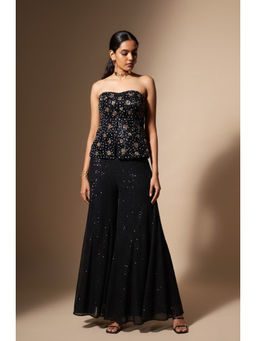 Vedika M - Black Sequin Embellished/Sequined Top with Pant