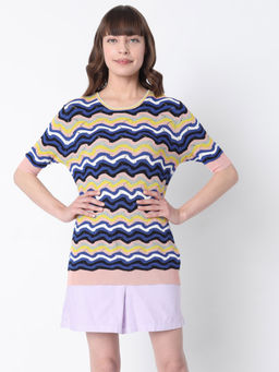 VERO MODA - Women Stripes Multi-Color Casual Top
