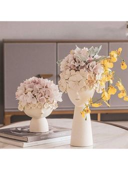 The Artment - Surreal Faces Table Planters White (Set of 2)
