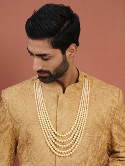 Ruby Raang Studio - White Layered Beaded Necklace