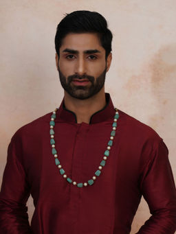 Ruby Raang Studio - Turquoise and Pearl Necklace