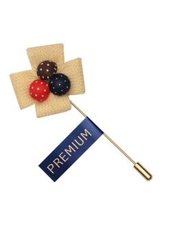 PELUCHE - Petal Glow Yellow Floral Brooch For Men