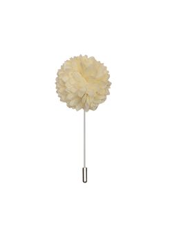 PELUCHE - Enchanting Bloom White Floral Brooch For Men