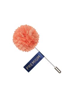 PELUCHE - Enchanting Bloom Orange Floral Brooch For Men