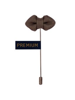PELUCHE - Mini Bow Grey Brooch Lapel Pin For Men
