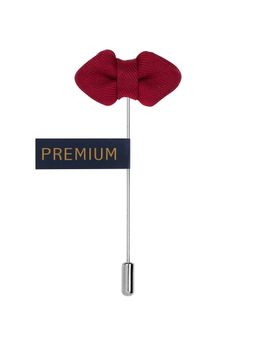 PELUCHE - Mini Bow Magenta Brooch Lapel Pin For Men