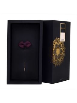 PELUCHE - Mini Bow Purple Brooch Lapel Pin For Men