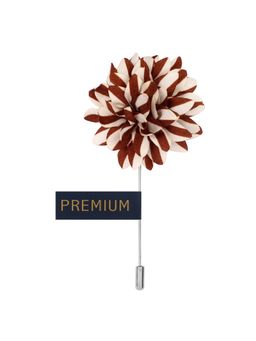 PELUCHE - Striped Petals Blue Brooch Lapel Pin For Men