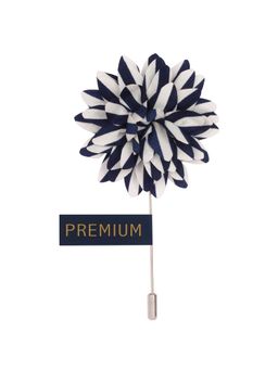 PELUCHE - Striped Petals Brown Brooch Lapel Pin For Men