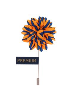 PELUCHE - Striped Petals Orange Brooch Lapel Pin For Men