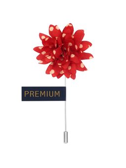 PELUCHE - Polka Petals Red Brooch Lapel Pin For Men