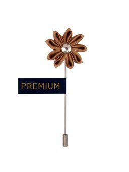 PELUCHE - Glowing Petals Brown Brooch Lapel Pin For Men